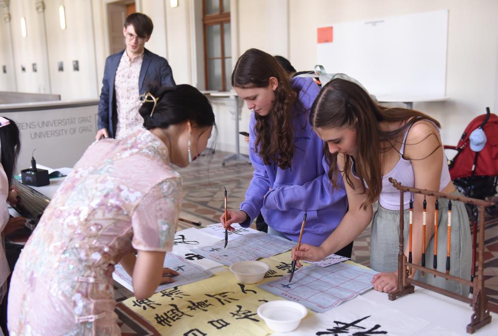 奧地利格拉茨大學孔子學院舉辦中國文化體驗活動