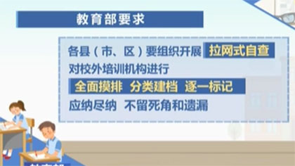 教育部：11月15日前形成各地區(qū)校外培訓(xùn)機(jī)構(gòu)底數(shù)